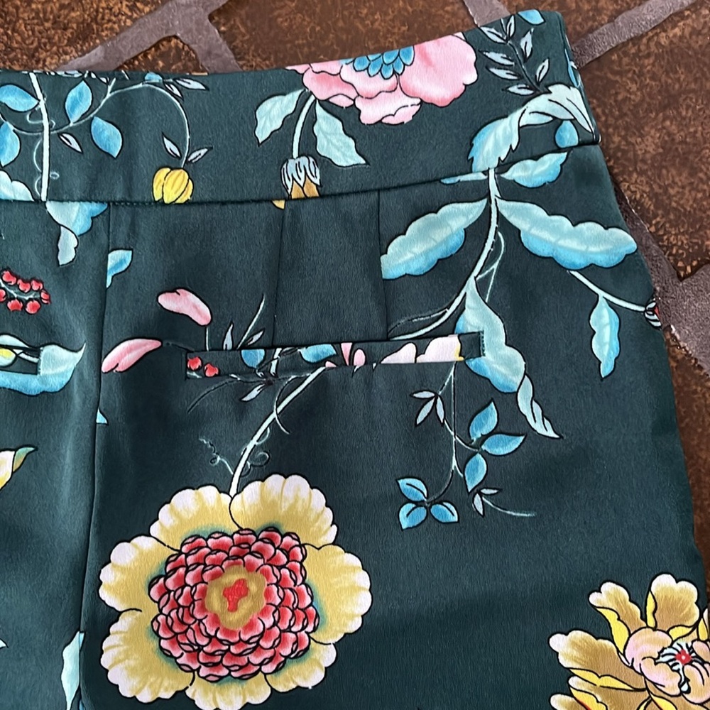 LOFT Green Multicolor Floral Print Trouser Pant - Picture 10 of 13